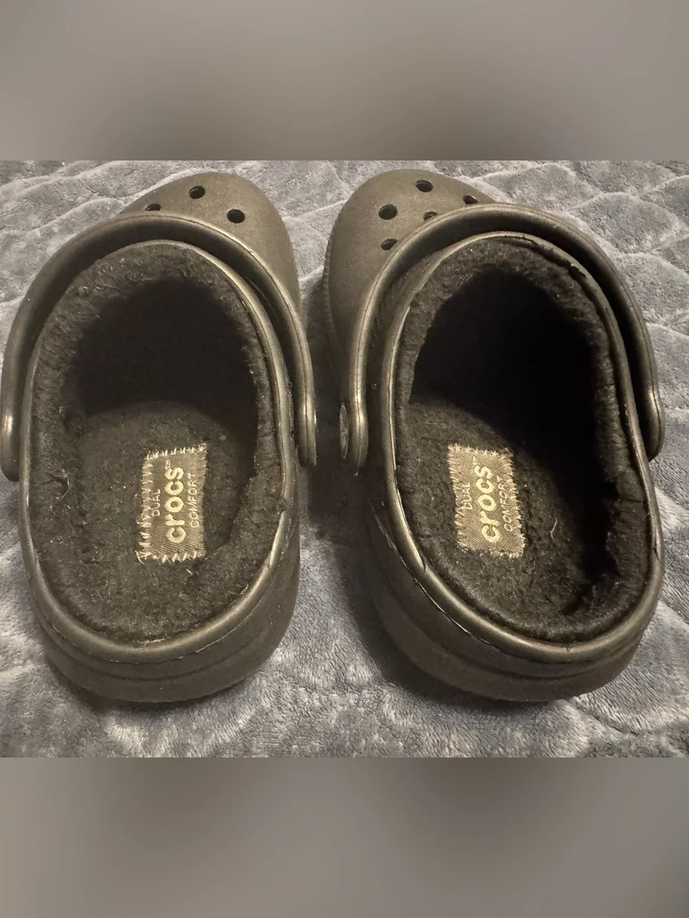 CROCS Kids Classic Lined Clog in Black unisex Size 7